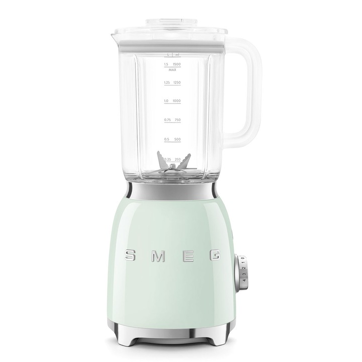 Blender de masa Smeg BLC01BLMEU, 1400 W, 9 viteze, 22000 RPM, 5 programe presetate, 1.5 l Argintiu
