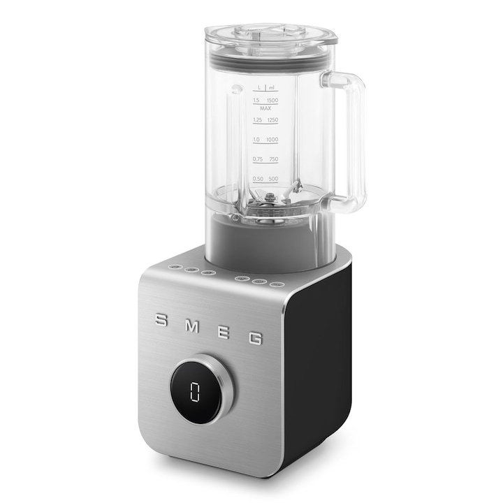 Настолен блендер Smeg BLC01BLMEU, 1400 W, 9 скорости, 22000 RPM, 5 предварително зададени програми, 1.5 l Silver