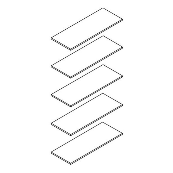 Rafturi Brandson, pentru dulap cu 2 usi si 2 sertare, 73x1, 6x33 cm, alb