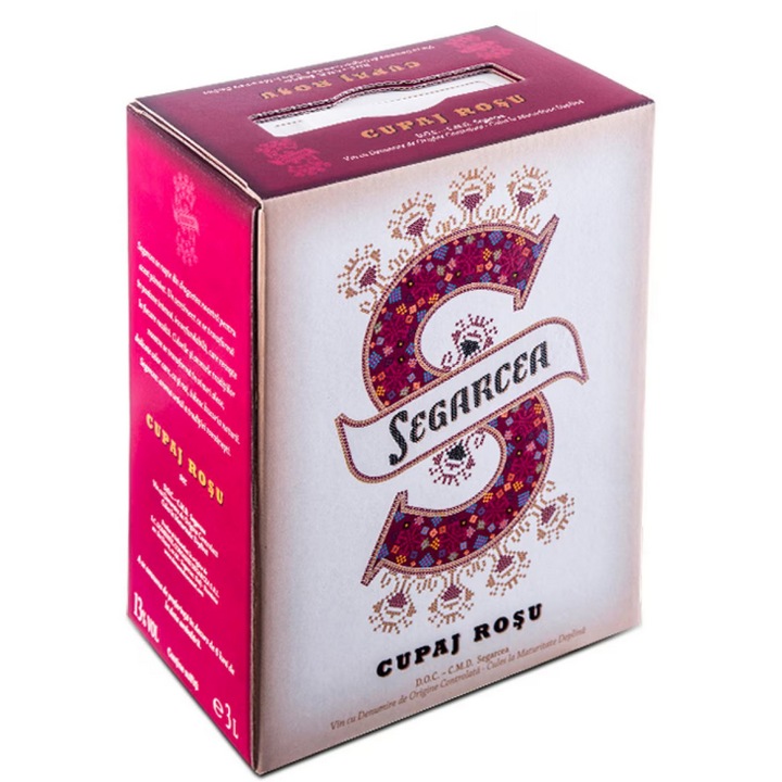 Vin Rosu Sec Cupaj Domeniul Coroanei Segarcea, 3L
