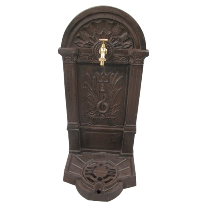 Cismea de gradina din fonta, maro antic, H 83 x 40cm