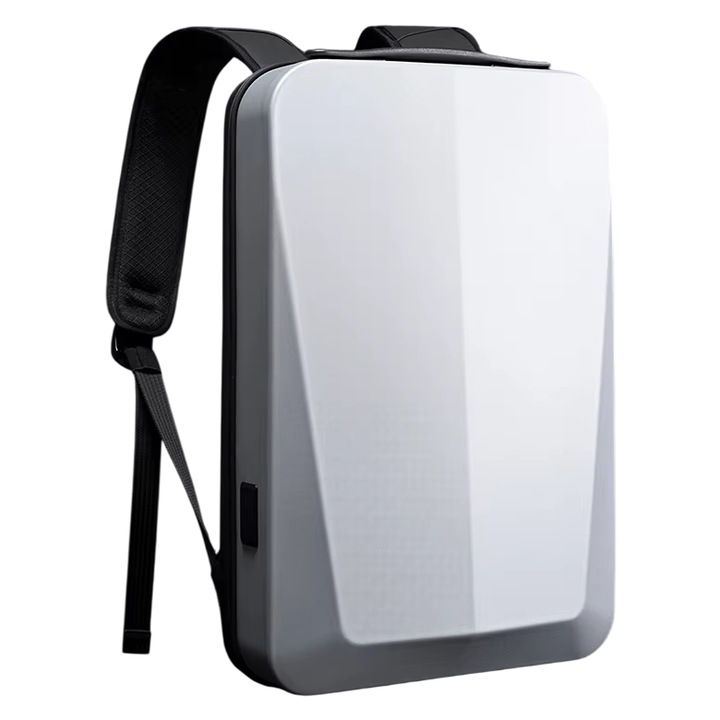 Rucsac Hardshell Antifurt, USB Charging, Impermeabil, Ultra-Subtire, 20-39L - Gri