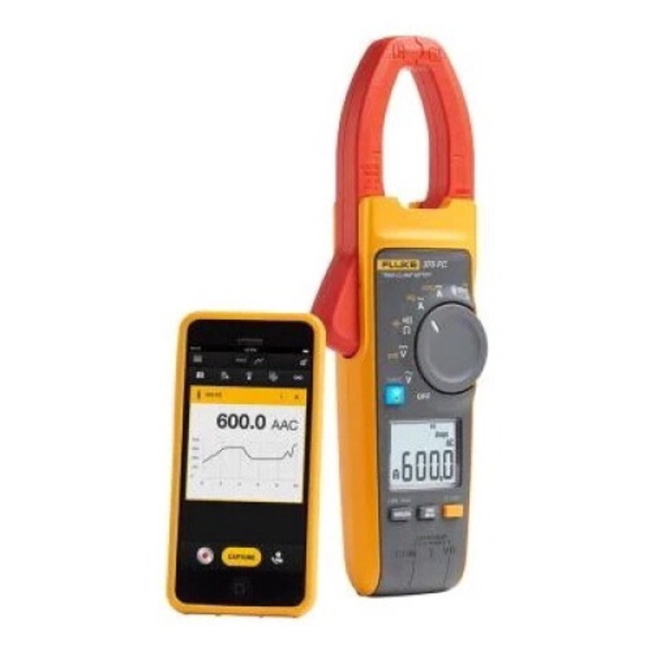 Cleste ampermetric FLUKE FLK-375FC, 100mA... 600A, LCD, ideala pentru testarea echipamentelor industriale