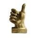 Set de 3 figurine gesturi din rasina aurie pentru decorare acasa, bar si nunti, dimensiuni 7x5.5x16.5cm, 7x5.5x17cm, 7x5.5x15cm