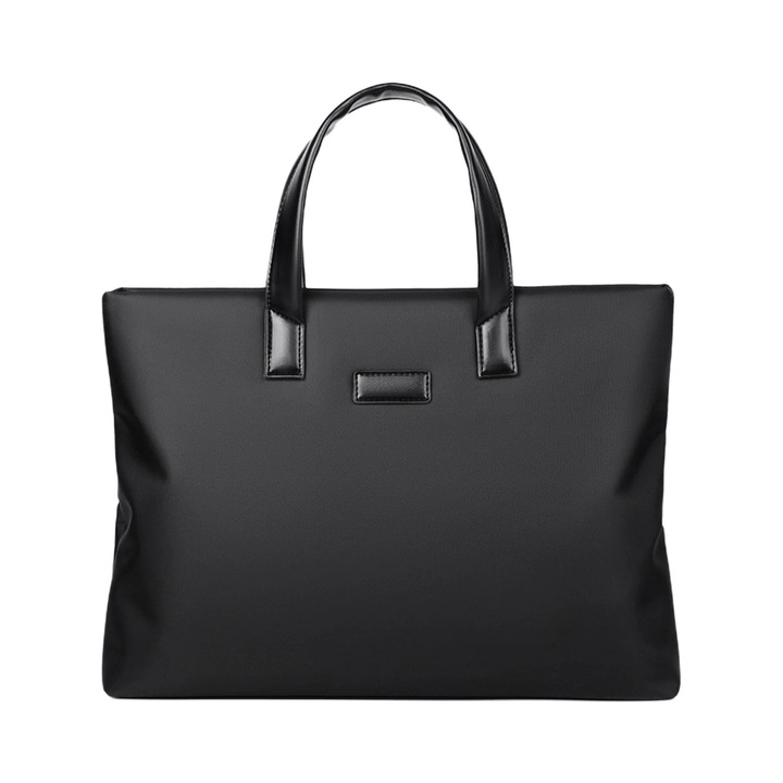 Преносимо куфарче за документи от плат Оксфорд, черно, 37х28х6см, комплект от 1 бр.