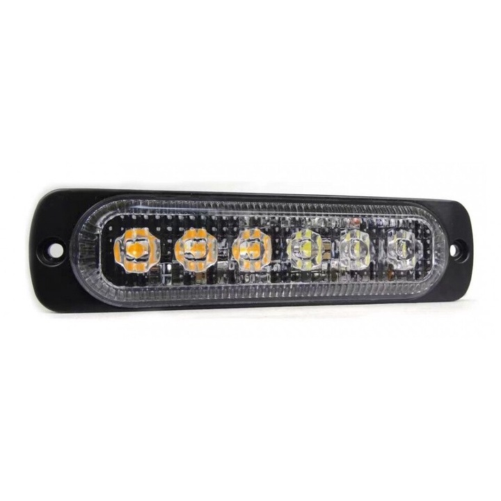 Lampa avertizare stroboscop si semnalizare LED Xentech Light 6 LED 12-24V portocaliu