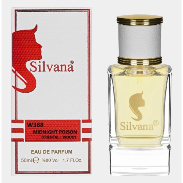Apa de Parfum Silvana, Midnight Poison, W388, Femei, 50 ml