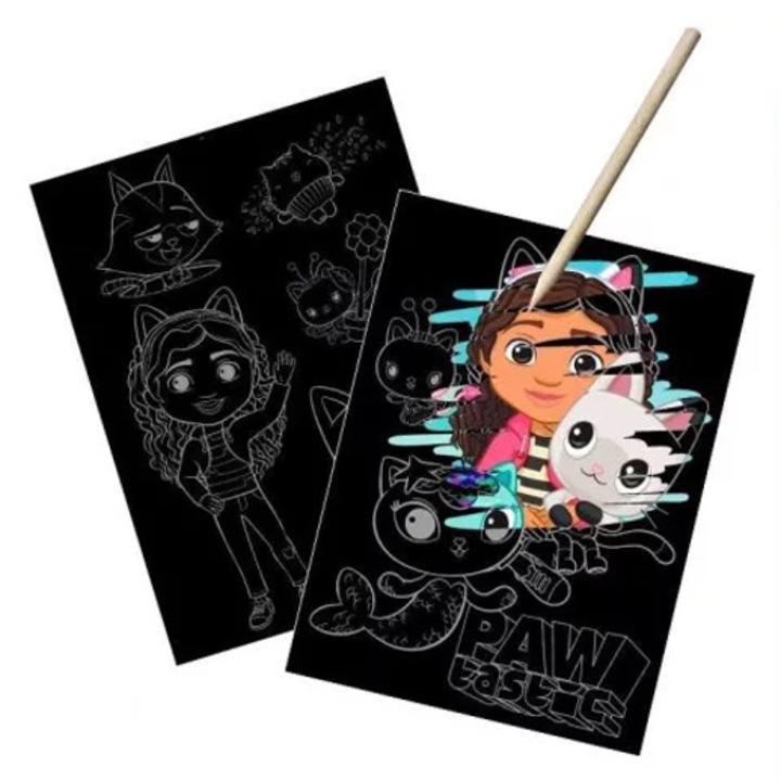 Set de razuit, Gabby's Dollhouse, 2 planse, 20x28 cm, Multicolor