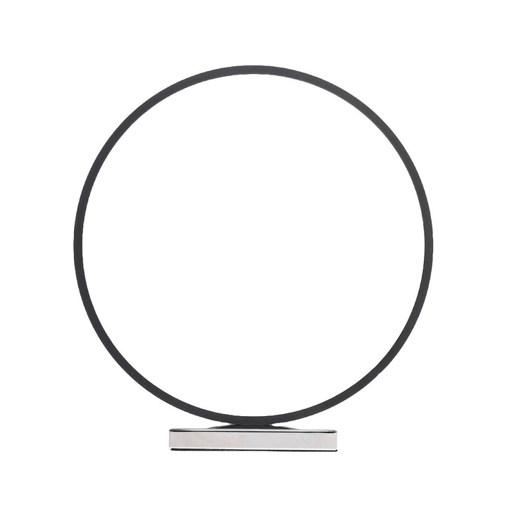 Lampa LED Allocacoc, Round Table Heng, aprindere touch, 3 trepte de lumina, incarcare prin USB-C, design minimalist, pentru interior, negru