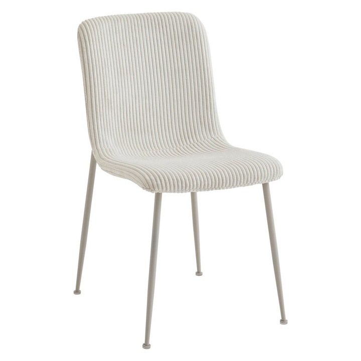 Комплект 4 стола Rinas бежов текстил стомана 44x56x81 см