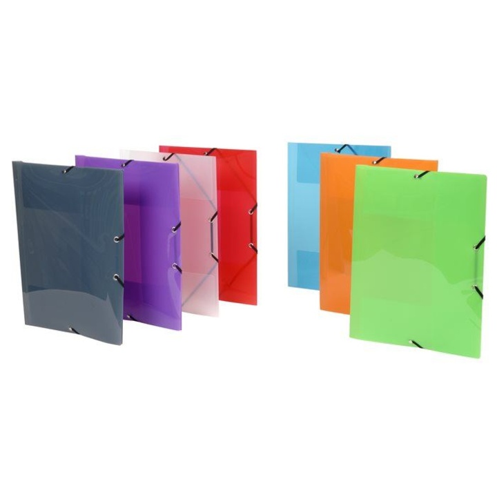 Gumis mappa, 15 mm, PP, A4, VIQUEL "Propyglass", kék