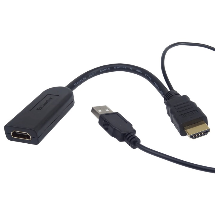Extender HDMI cu amplificator, pana la 70m, 4Kx2K@30Hz, HDMI V2.0, PremiumCord, khrep02