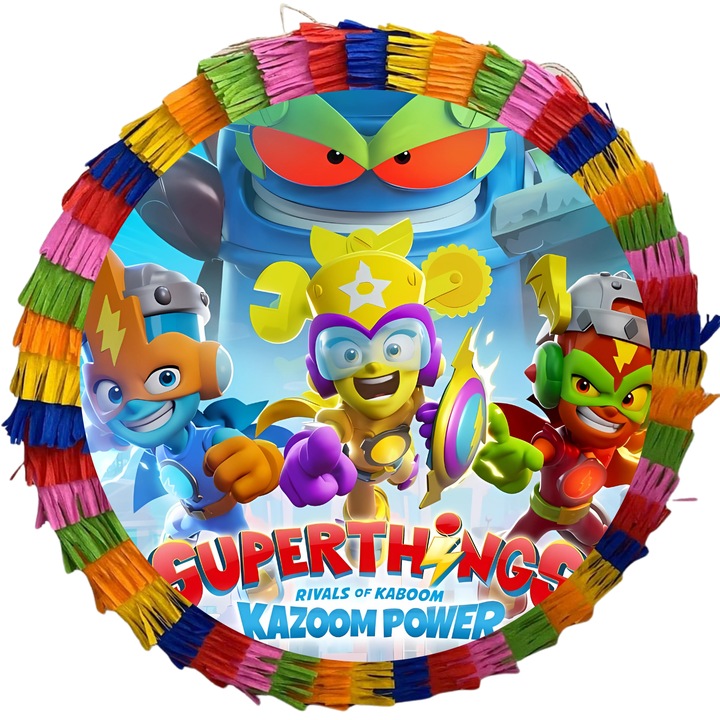 Pinata pentru petreceri, 35 cm, multicolora, model SuperZings - Rivals of Kaboom