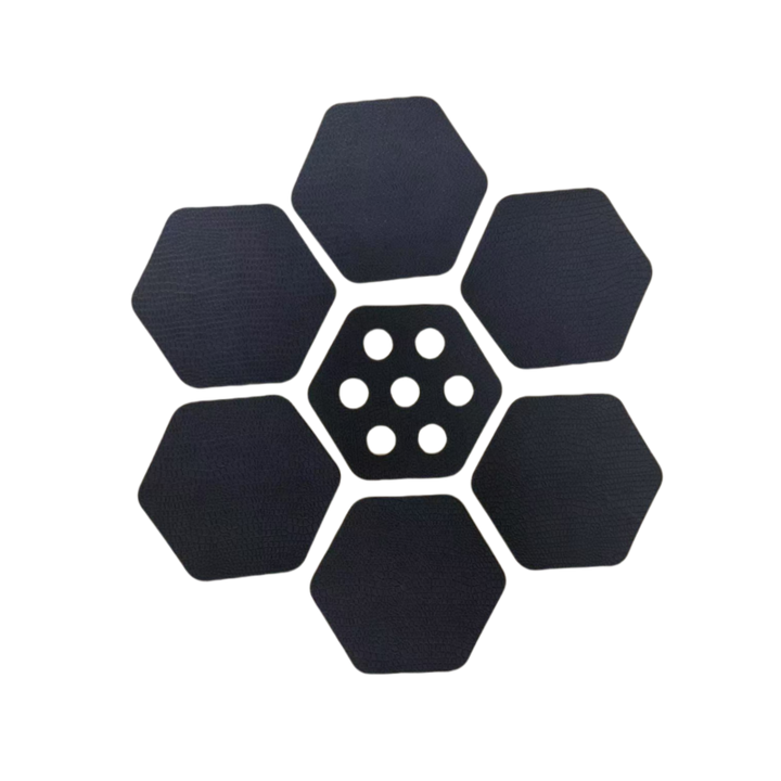 Set 13 bucati pad-uri antiderapante EVA, negru, 13x12cm