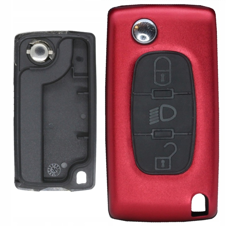 Carcasa cheii auto, Me premium, Rosu, 3 butoane, Posibilitatea de a transfera elementele din cheia veche