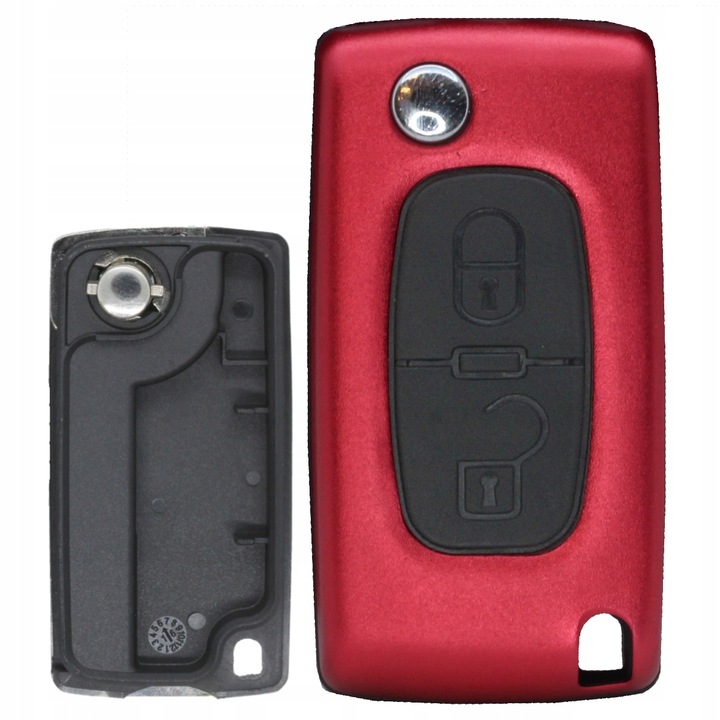 Carcasa cheie auto, Me premium, Rosu, 2 butoane, Compatibila cu orice vehicul cu priza de bricheta