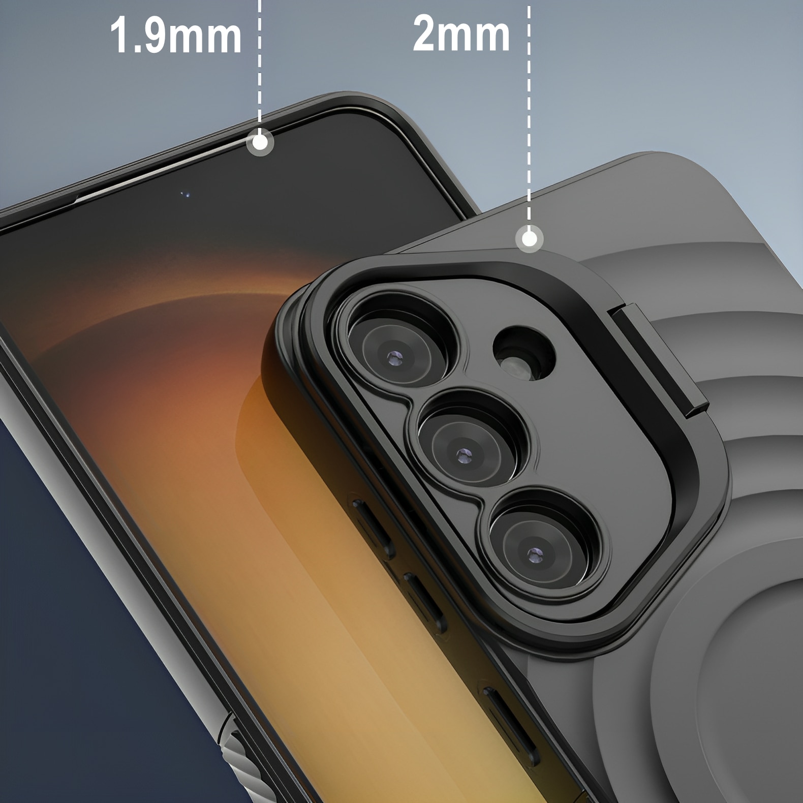 Husa compatibila cu Samsung Galaxy S25 Ultra, pentru telefon mobil cu protectie pentru camera, Tehnologie MagSafe, Negru