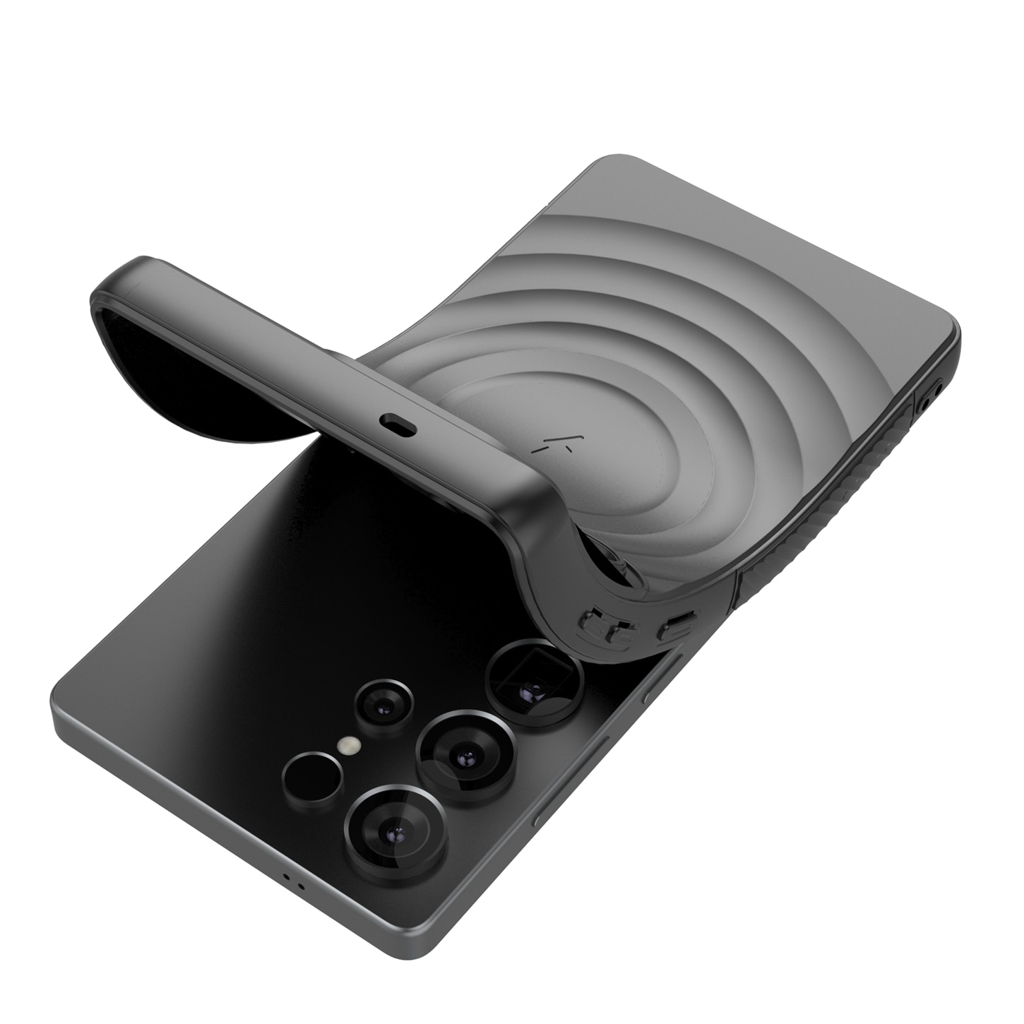 Husa compatibila cu Samsung Galaxy S25 Ultra, pentru telefon mobil cu protectie pentru camera, Tehnologie MagSafe, Negru