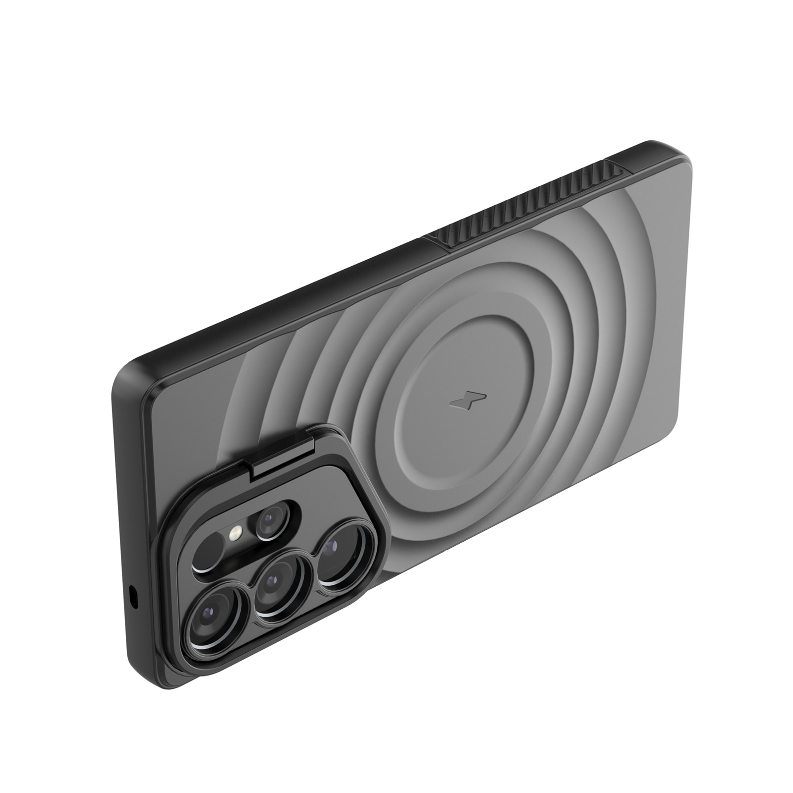 Husa compatibila cu Samsung Galaxy S25 Ultra, pentru telefon mobil cu protectie pentru camera, Tehnologie MagSafe, Negru