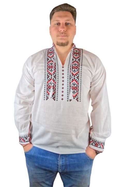 Bluza barbati RB, Rosu/Alb Crystal