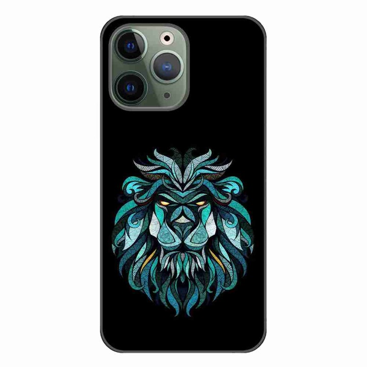Калъф, съвместим с Apple iPhone 11 Pro Silicone Gel Tpu Pattern Abstract Lion