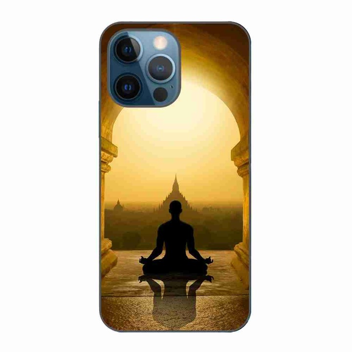 Husa compatibila cu Apple iPhone 12 Pro Silicon Gel Tpu Model Meditation