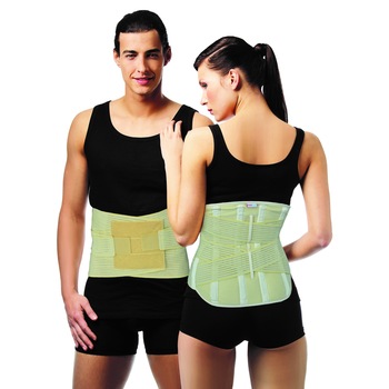 Centura elastica de fixare cu insertii semirigide, reglabila, CONFORT- 3 - (XL) - BEJ Centura elastica de fixare cu insertii semirigide, reglabila, CONFORT- 3 - (XL) - BEJ