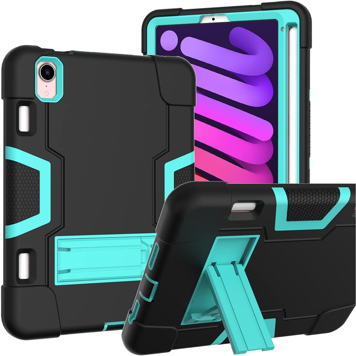 Etui pentru iPad Mini 6 8,3", pancerna, cu suport si loc pentru rysik, negru