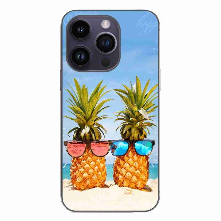 Кейс, съвместим с Apple iPhone 14 Pro Silicone Gel Tpu Модел Beach Pinneaples