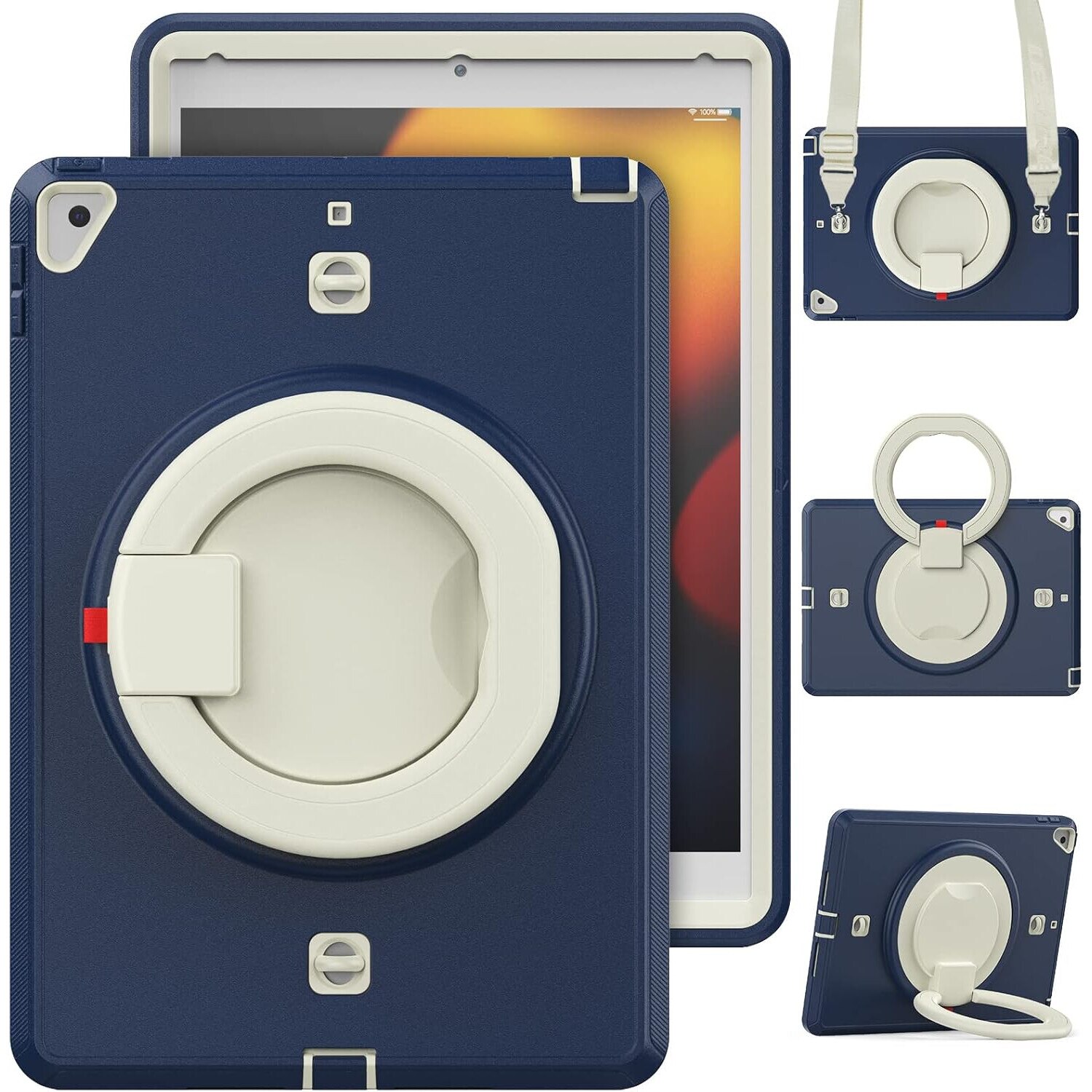 Husa compatibil cu iPad Mini 5/4 7.9" cu suport si curea, albastru