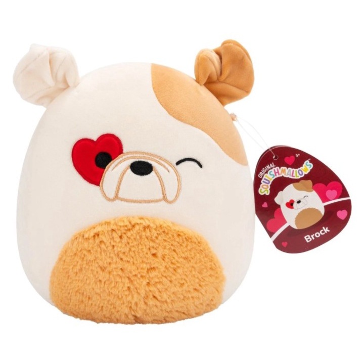 Squishmallows - Jucarie de plus Squad 22, Valentine's Day - Brock, 19 cm