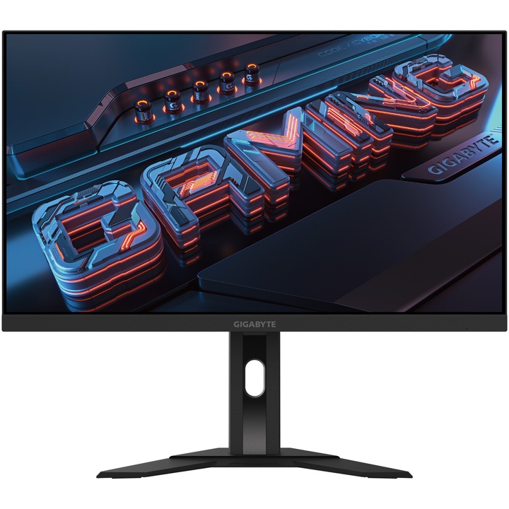 GIGABYTE M27QA Gaming monitor, 27 hüvelykes, IPS, QHD, 2560 x 1440, DisplayPort, HDMI, KVM, hangszórók, 180 Hz, 1 ms, fekete