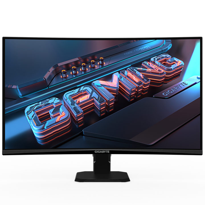GIGABYTE GS27QCA gaming monitor, 27", VA, QHD, 256 x1440, 180 Hz, HDMI, DisplayPort, Ívelt, 1 ms, Fekete