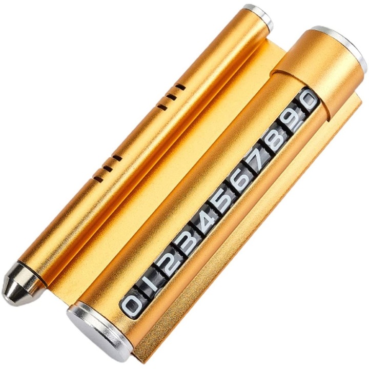 Suport numar de telefon pentru parcare, Galben