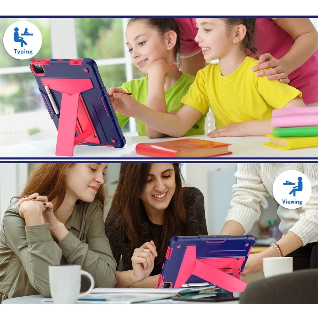 Husa tableta Pancerna cu suport pentru iPad Pro 11", roz/violet