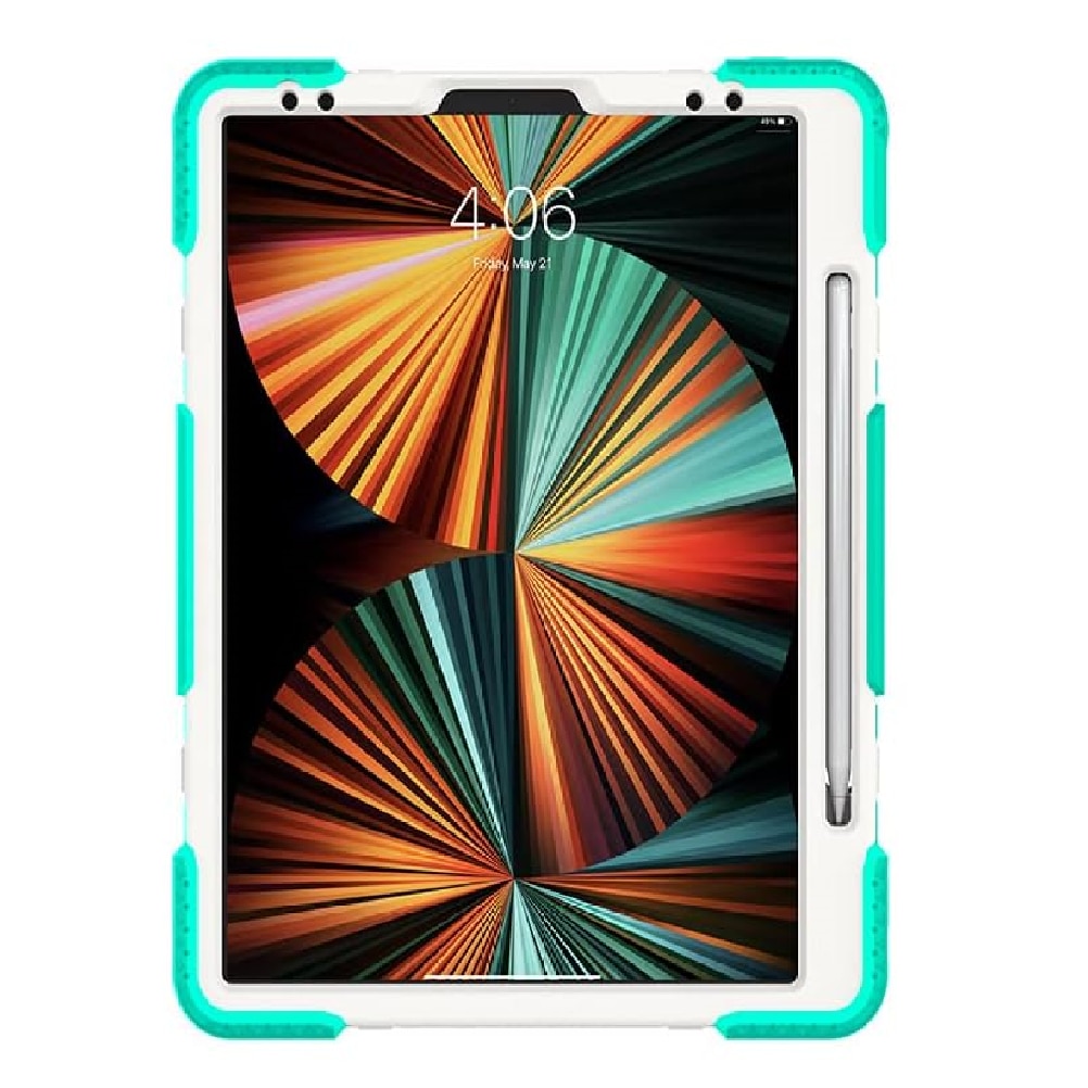 Husa pentru tableta iPad Pro 12.9", cu suport rotativ si loc pentru stylus, verde
