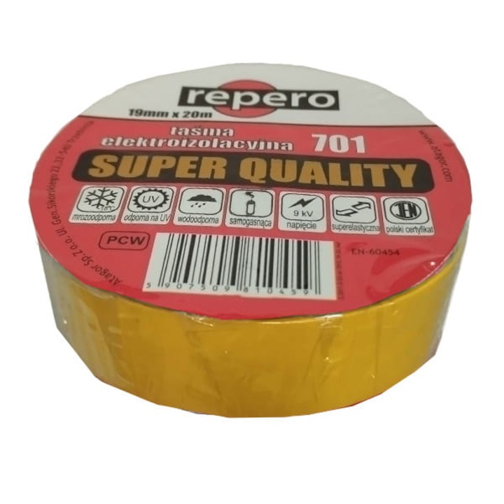 Banda izolatoare REPERO, 19mmx20mb, galben