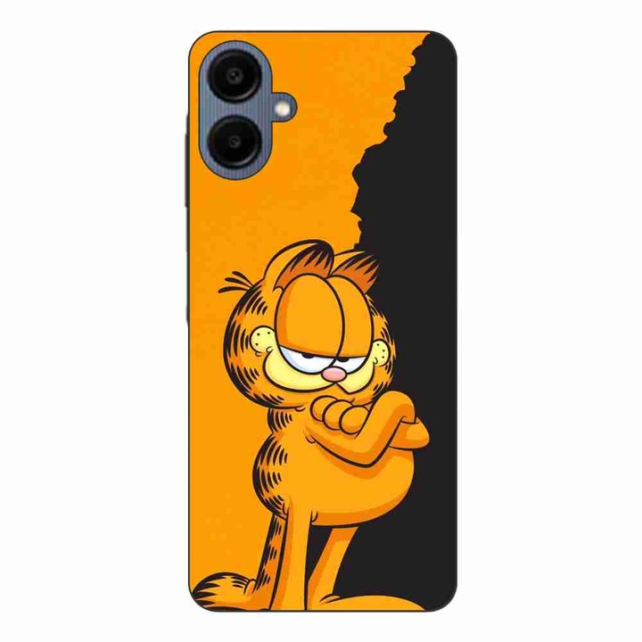 Кейс, съвместим със Samsung Galaxy A06 Silicon Gel Tpu Модел Garfield Black and Orange