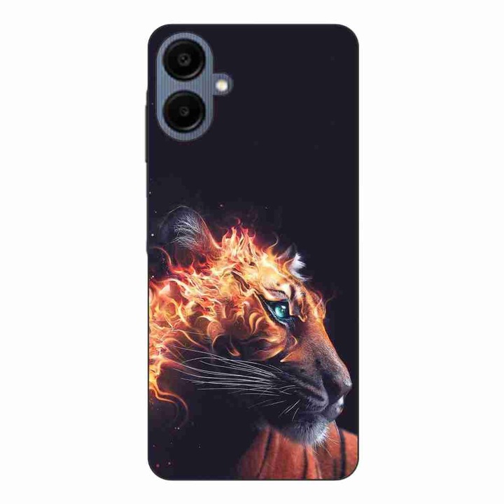 Кейс, съвместим със Samsung Galaxy A06 Silicon Gel Tpu Модел Flameborn Tiger