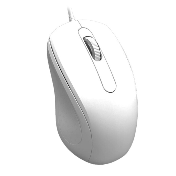 Mouse cu fir, Omega, Rezolutie senzor 1200 dpi, Alb, USB