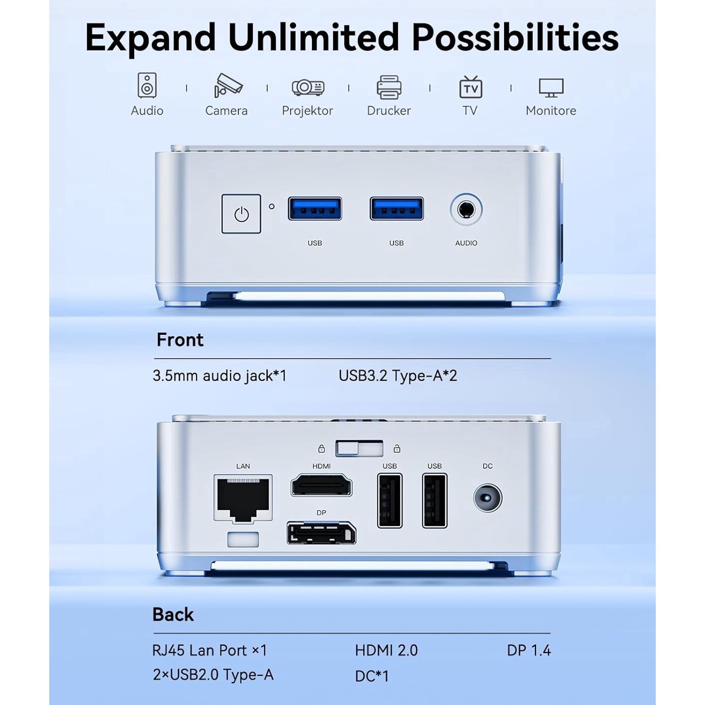 Mini PC Nipogi E2 Procesor Intel N150 up to 3.60GHz, 16GB DDR4 Mini PC Nipogi E2 Procesor Intel N150 up to 3.60GHz, 16GB DDR4