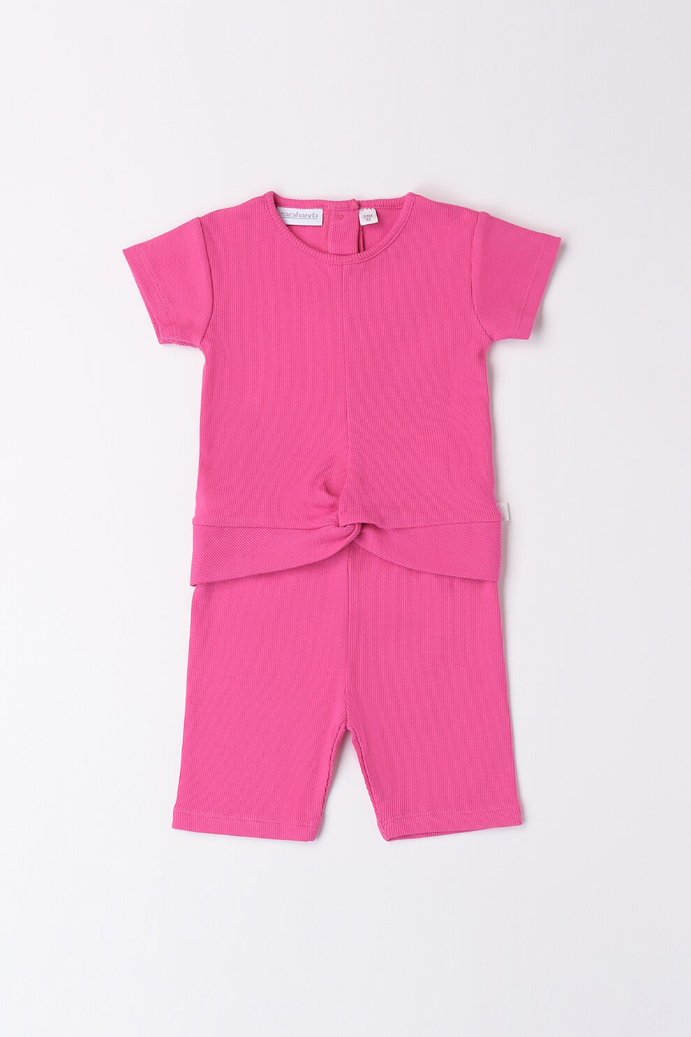 Sarabanda, Set de imbracaminte cu aspect striat - 2 Piese, Roz, 122 CM