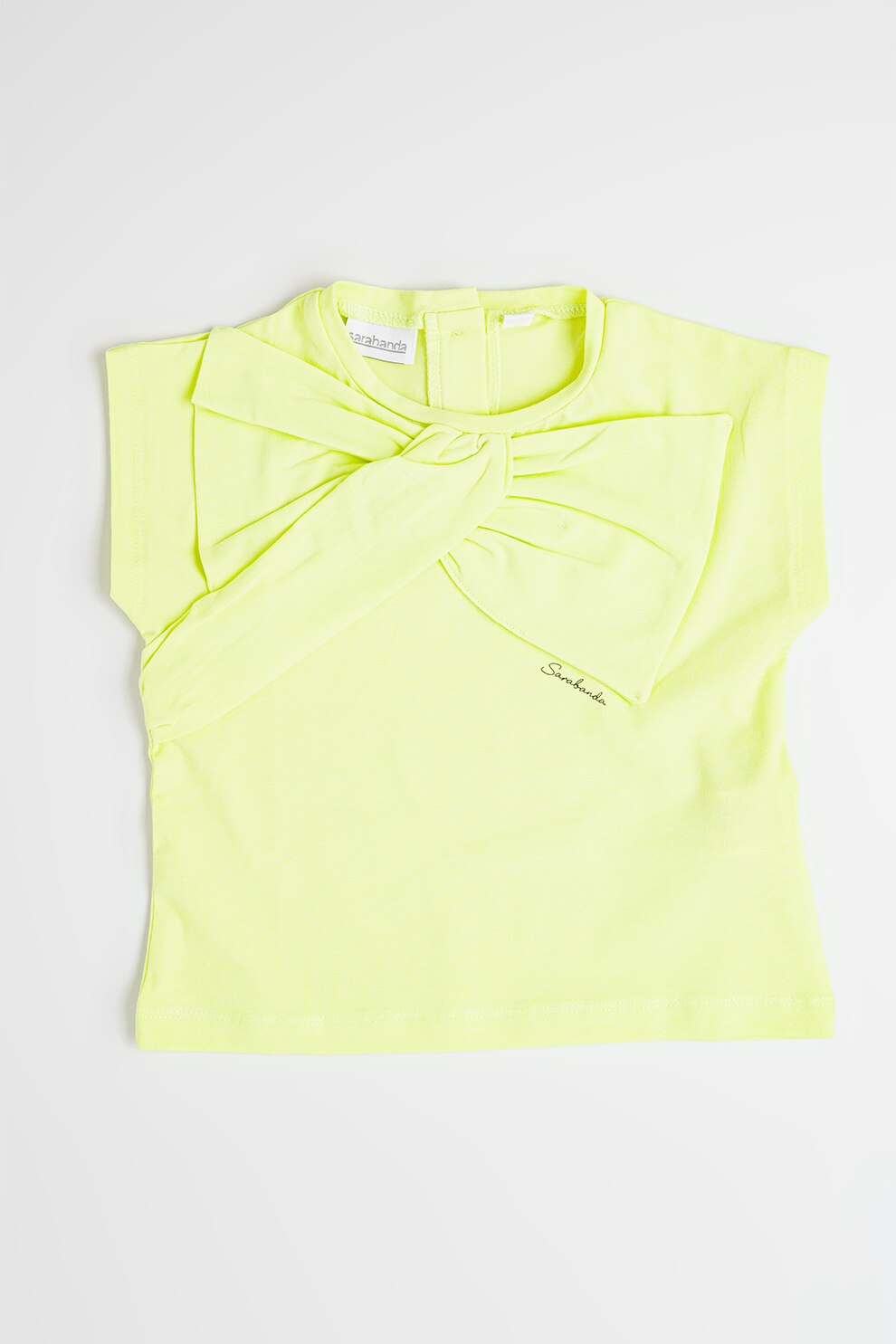 Sarabanda, Tricou regular fit cu aplicatie cu funda, Galben pai, 122 CM