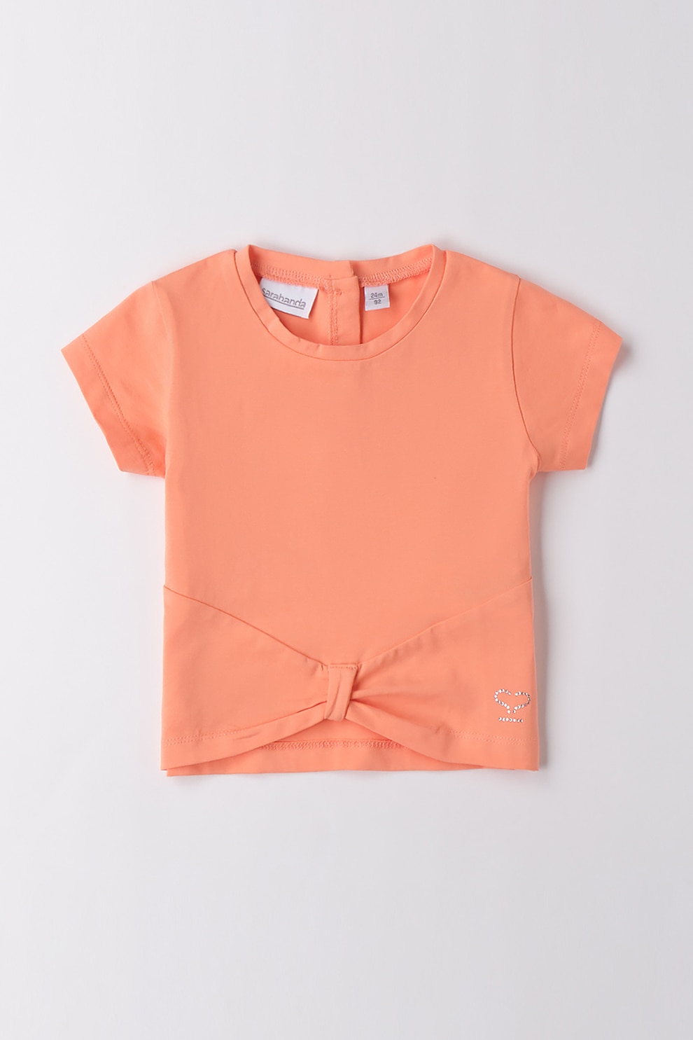 Sarabanda, Tricou cu design funda, Roz somon, 122 CM