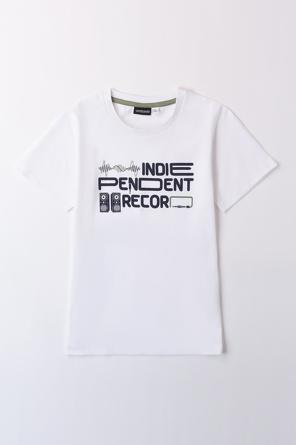 Sarabanda, Tricou cu imprimeu text, Albastru ultramarin, Alb optic, 140 CM