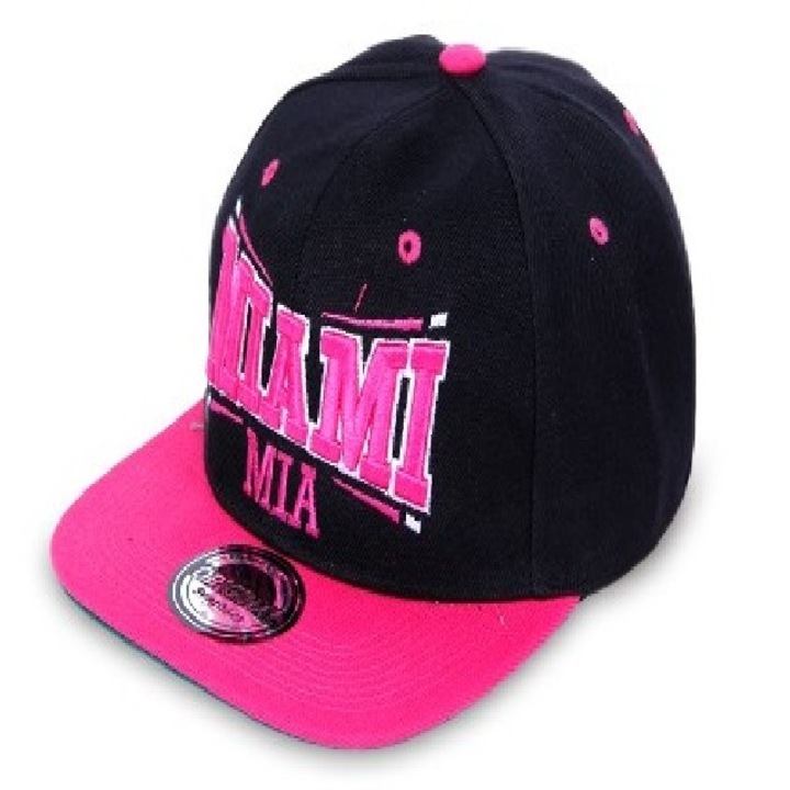 Snapback unisex baseball sapka, Miami, fekete - rózsaszín