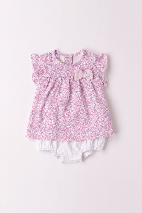 IDO, Set de rochie si chiloti - 2 piese, Fucsia/Alb optic