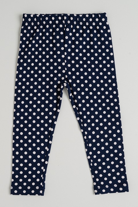 IDO, Pöttyös pamutnadrág, Fehér/Tengerészkék