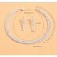 Set bijuterii pentru femei, Dabola, B3, Cercei, Colier, Zirconiu, Elegant, Nunta, Argintiu