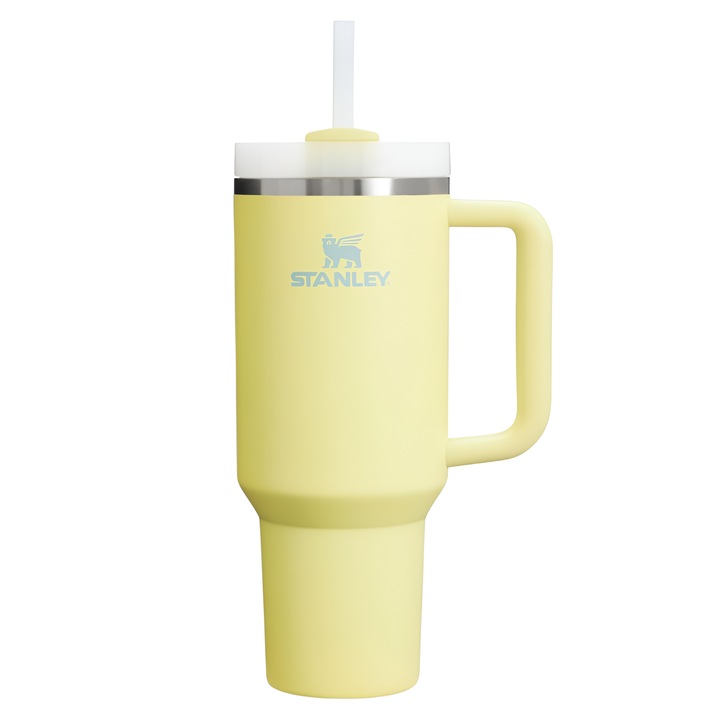Stanley Quencher H2.0 Flowstate от ONSG® термос чаша от неръждаема стомана, изключителна издръжливост, ефективна изолация, ергономичен дизайн, първокласен материал, 1180 мл, помело
